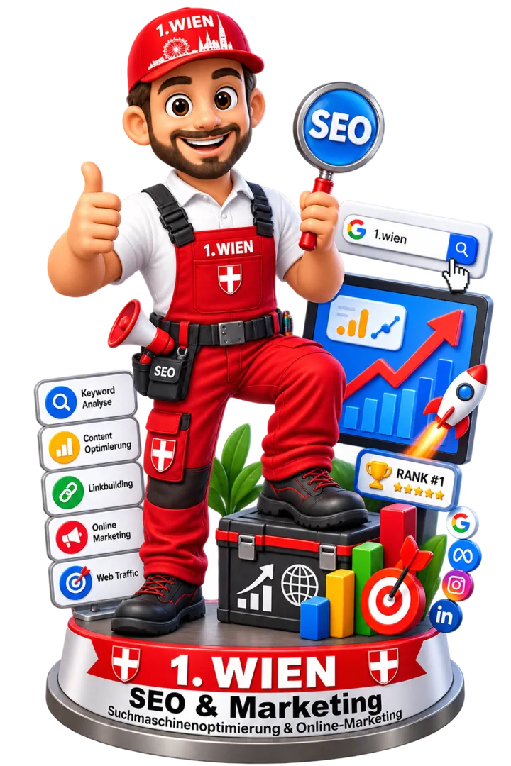 1.WIEN Maskottchen für Suchmaschinenoptimierung, Web-Traffic und Online-Marketing in Wien