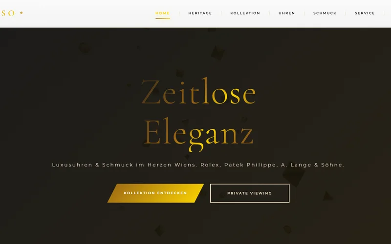 Screenshot der Website alonso-juwelier.at
