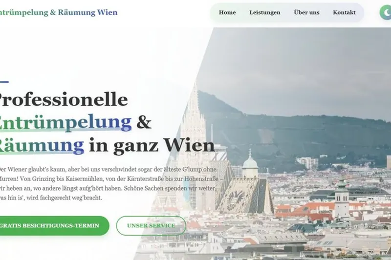 Screenshot der Website entruempelung-raeumung.wien