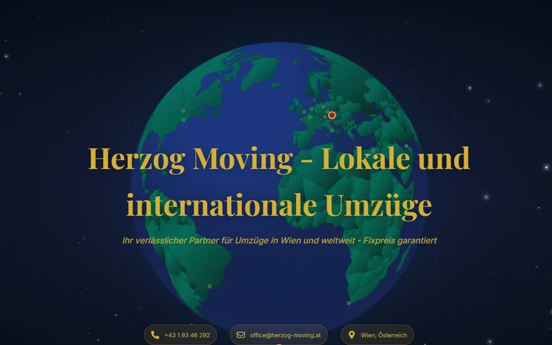 Screenshot der Website herzog-moving.at