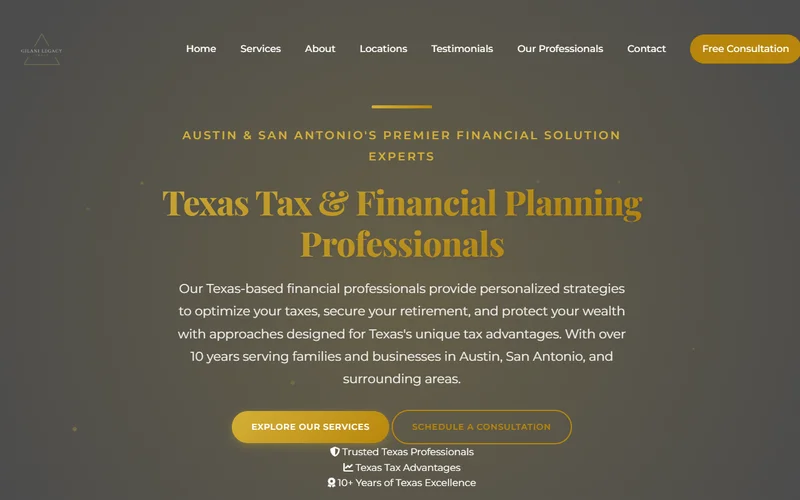 Screenshot der Website gilanilegacygroup.com