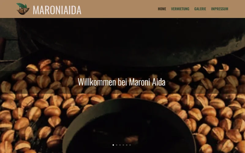 Screenshot der Website maroniaida.at
