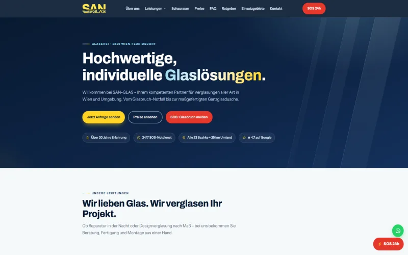Screenshot der Website sanglas.com.tr